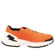 Neil Barrett Levande Orange Bolt Sneakers Orange, Herr