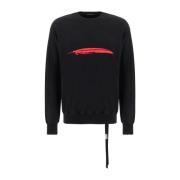 Ann Demeulemeester Avslappnad Stil Sweatshirt Black, Herr