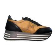 Alviero Martini 1a Classe Svarta plattforms sneakers med Geo Classic i...