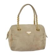 Prada Vintage Pre-owned Mocka handvskor Beige, Dam