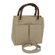 Gucci Vintage Pre-owned Laeder handvskor Beige, Dam