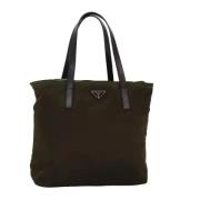 Prada Vintage Pre-owned Nylon totevskor Brown, Dam