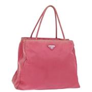 Prada Vintage Pre-owned Nylon totevskor Pink, Dam