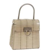 Salvatore Ferragamo Pre-owned Pre-owned Vinyl handvskor Beige, Dam