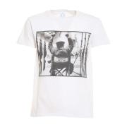 Equipe 55 Elite55 Vit Bomull T-shirt, Front Print White, Herr