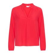 Saint Tropez Lollipop Edasz Blus Red, Dam