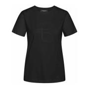 Bruuns Bazaar T-shirt med smart motiv Black, Dam