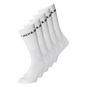 Jack & Jones Tennis 5Pack Strumpor White, Herr