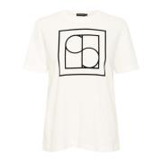 Soaked in Luxury Vit Topp Snygg T-shirt White, Dam