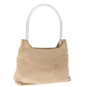 Prada Vintage Pre-owned Nylon prada-vskor Beige, Dam