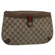 Gucci Vintage Pre-owned Canvas kuvertvskor Beige, Dam