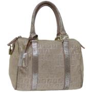 Fendi Vintage Pre-owned Canvas handvskor Beige, Dam