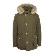 Woolrich Arktisk Anorak Grön Militärstil Green, Herr