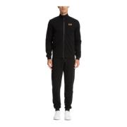 Emporio Armani EA7 Enfärgad Tracksuit med Dragsko och Dragkedja Black,...