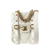 Chanel Vintage Pre-owned Laeder handvskor White, Dam