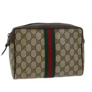 Gucci Vintage Pre-owned Laeder kuvertvskor Beige, Dam