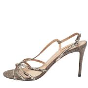 Aquazzura Pre-owned Pre-owned Canvas sandaler Gray, Dam