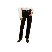 MUD Jeans Rose Tinted Avslappnad Straight Cut Jeans Black, Dam