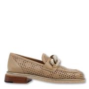 Pertini Läder Loafer Beige, Dam