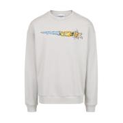 Iceberg Garfield Print Crewneck Sweatshirt Gray, Herr