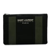 Yves Saint Laurent Vintage Pre-owned Laeder kuvertvskor Black, Dam