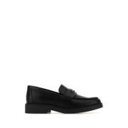 Michael Kors Svart Läder Eden Loafers Black, Dam