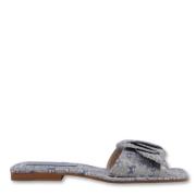 Zinda Vadderade platta sandaler Gray, Dam