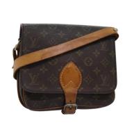 Louis Vuitton Vintage Pre-owned Canvas axelremsvskor Brown, Dam