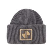 Patou Grå Ull Beanie Mössa Gray, Dam