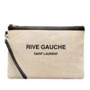 Yves Saint Laurent Vintage Pre-owned Canvas kuvertvskor White, Dam