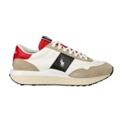 Ralph Lauren Svarta låga topp spets sneakers Multicolor, Herr