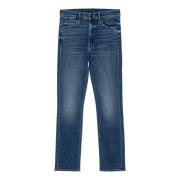 Mother Mid Rise Dazzler Ankle Jeans Blue, Dam