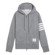 Thom Browne Zip Cardigan Sweatshirt Gray, Herr