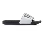 Emporio Armani EA7 Unisex Silver Slides Xcp001-Xcc22-A854 Gray, Dam