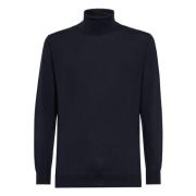 Boggi Milano Merino Ull Polotröja Blue, Herr