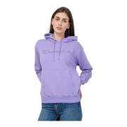 Champion Lila Hoodie Oversize Logo Sweatshirt Purple, Dam