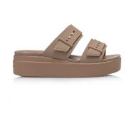 Crocs Brun Brooklyn Buckle Dam Sandaler Brown, Dam