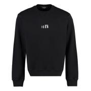 Dsquared2 Tryckt bomullsweatshirt, regular fit Black, Herr