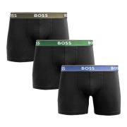 Hugo Boss Herr Boxer Briefs 3-Pack Svart Black, Herr