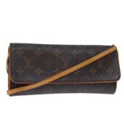 Louis Vuitton Vintage Pre-owned Canvas axelremsvskor Brown, Dam