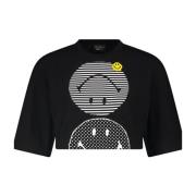 Joshua Sanders Smiley Crew Neck Svart T-shirt Black, Dam