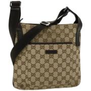 Gucci Vintage Pre-owned Canvas gucci-vskor Beige, Dam