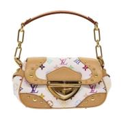 Louis Vuitton Vintage Pre-owned Canvas axelremsvskor White, Dam