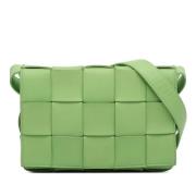 Bottega Veneta Vintage Pre-owned Laeder crossbodyvskor Green, Dam