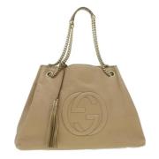 Gucci Vintage Pre-owned Laeder gucci-vskor Beige, Dam