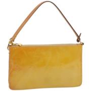 Louis Vuitton Vintage Pre-owned Laeder kuvertvskor Beige, Dam