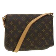 Louis Vuitton Vintage Pre-owned Canvas axelremsvskor Brown, Dam