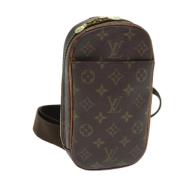 Louis Vuitton Vintage Pre-owned Canvas axelremsvskor Brown, Dam