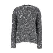 Msgm Grå Tröja Maglia/Sweater Gray, Dam