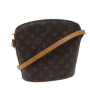 Louis Vuitton Vintage Pre-owned Canvas axelremsvskor Brown, Dam